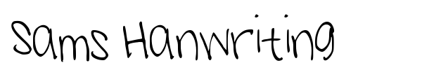 Sams Hanwriting font preview